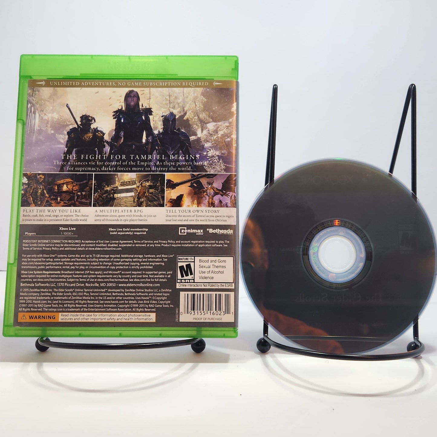 The Elder Scrolls Online: Tamriel Unlimited (Microsoft Xbox One, 2015) No Manual