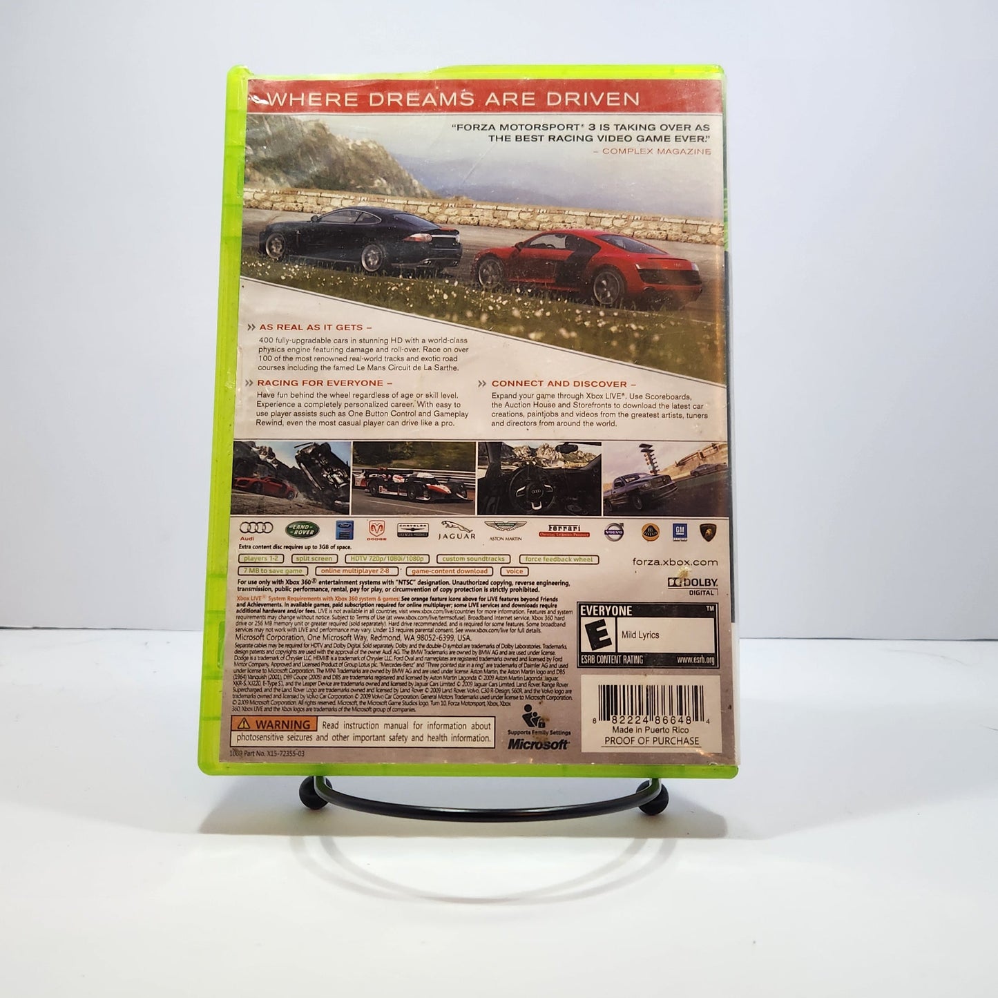 Forza Motorsport 3 (Xbox 360, 2009) NO MANUAL