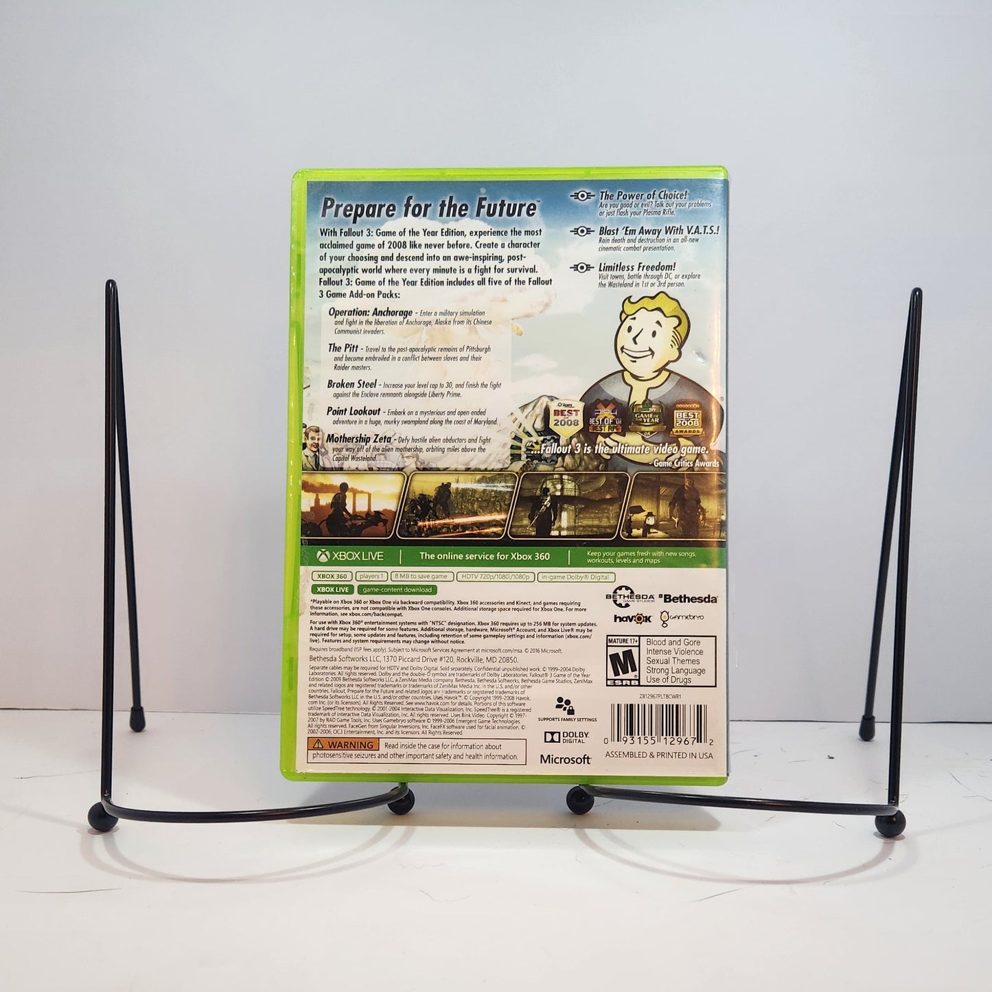 Fallout 3 GOTY (Xbox 360/One, 2009) No Manual