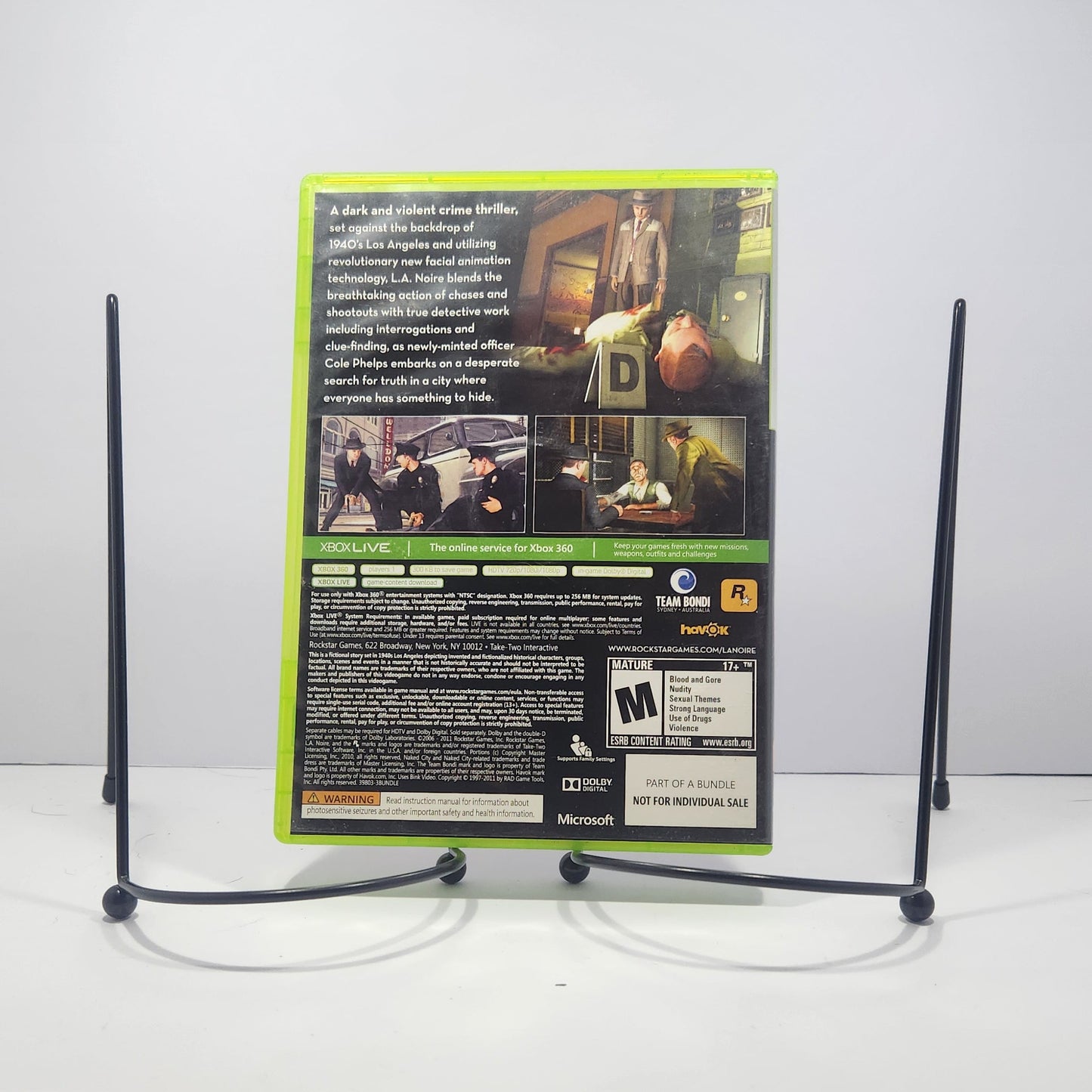 L.A. Noire Platinum Hits CIB (Xbox 360, 2011)