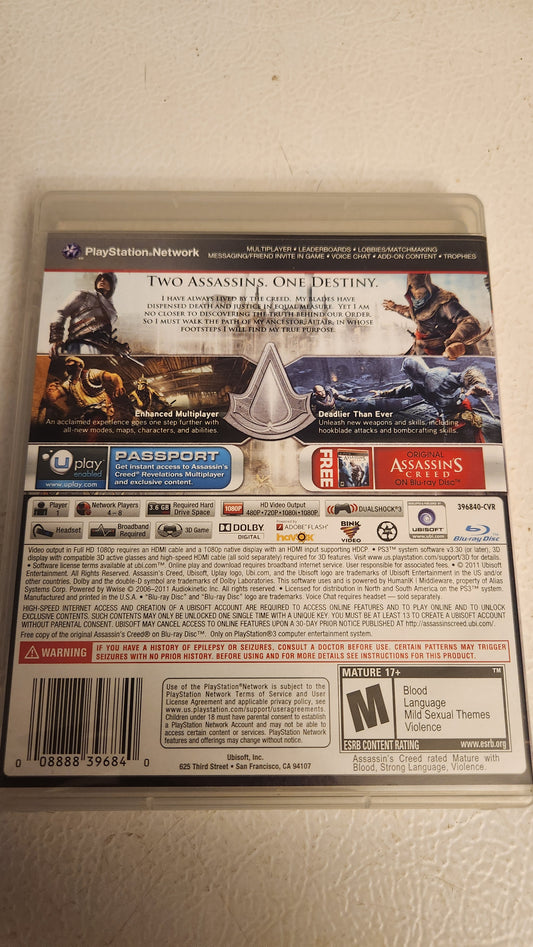 Assassin's Creed: Revelations -- Signature Edition (PlayStation 3 PS3, 2011)
