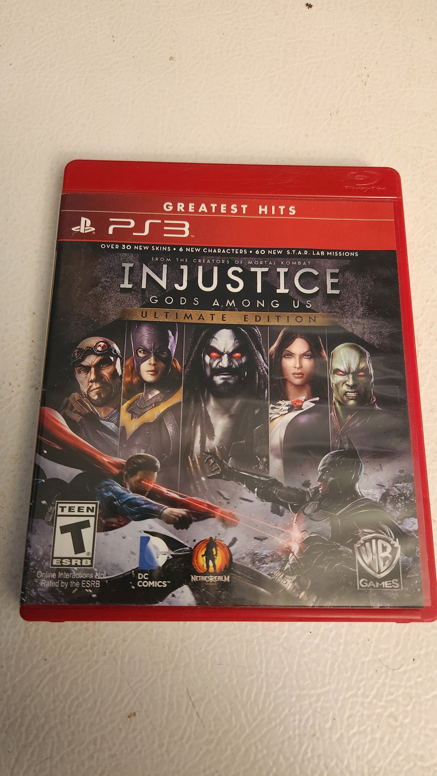 Injustice: Gods Among Us -- Ultimate Edition (PlayStation 3 PS3, 2013) No Manual