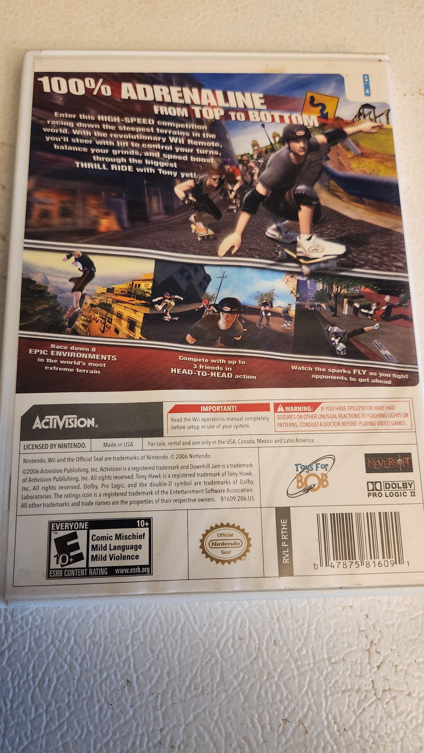 Tony Hawk's Downhill Jam (Nintendo Wii, 2006)