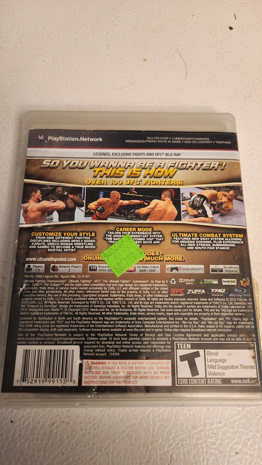 UFC Undisputed 2010 (PlayStation 3 PS3, 2010)