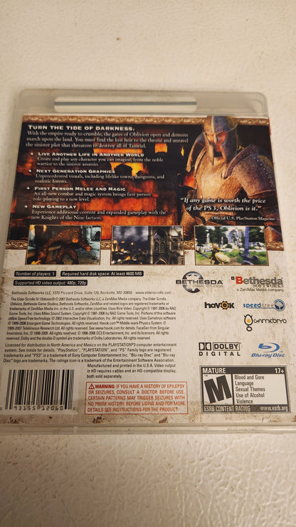 The Elder Scrolls IV: Oblivion (Sony PlayStation 3, 2007)