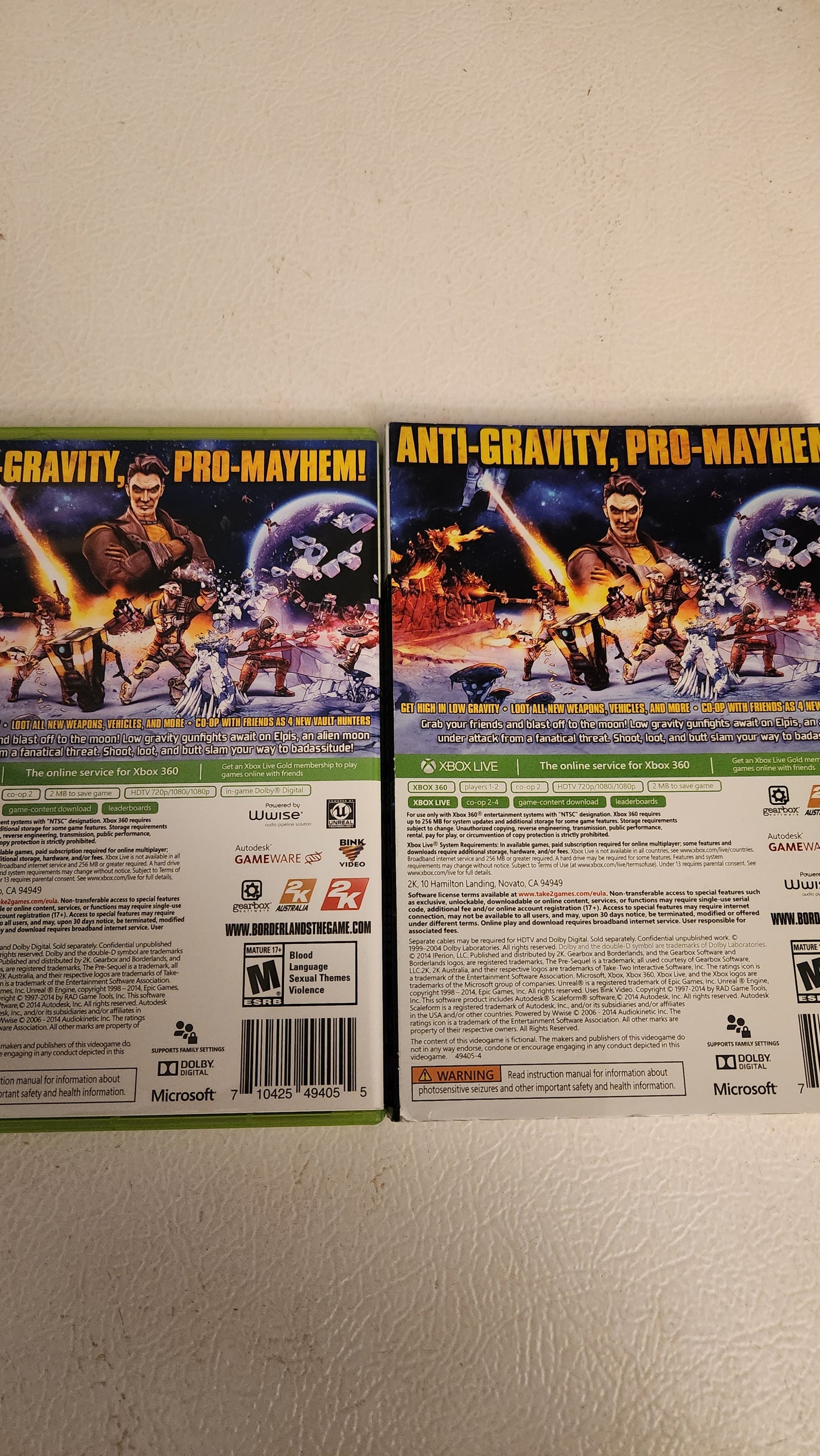 Borderlands: The Pre-Sequel (Microsoft Xbox 360, 2014)