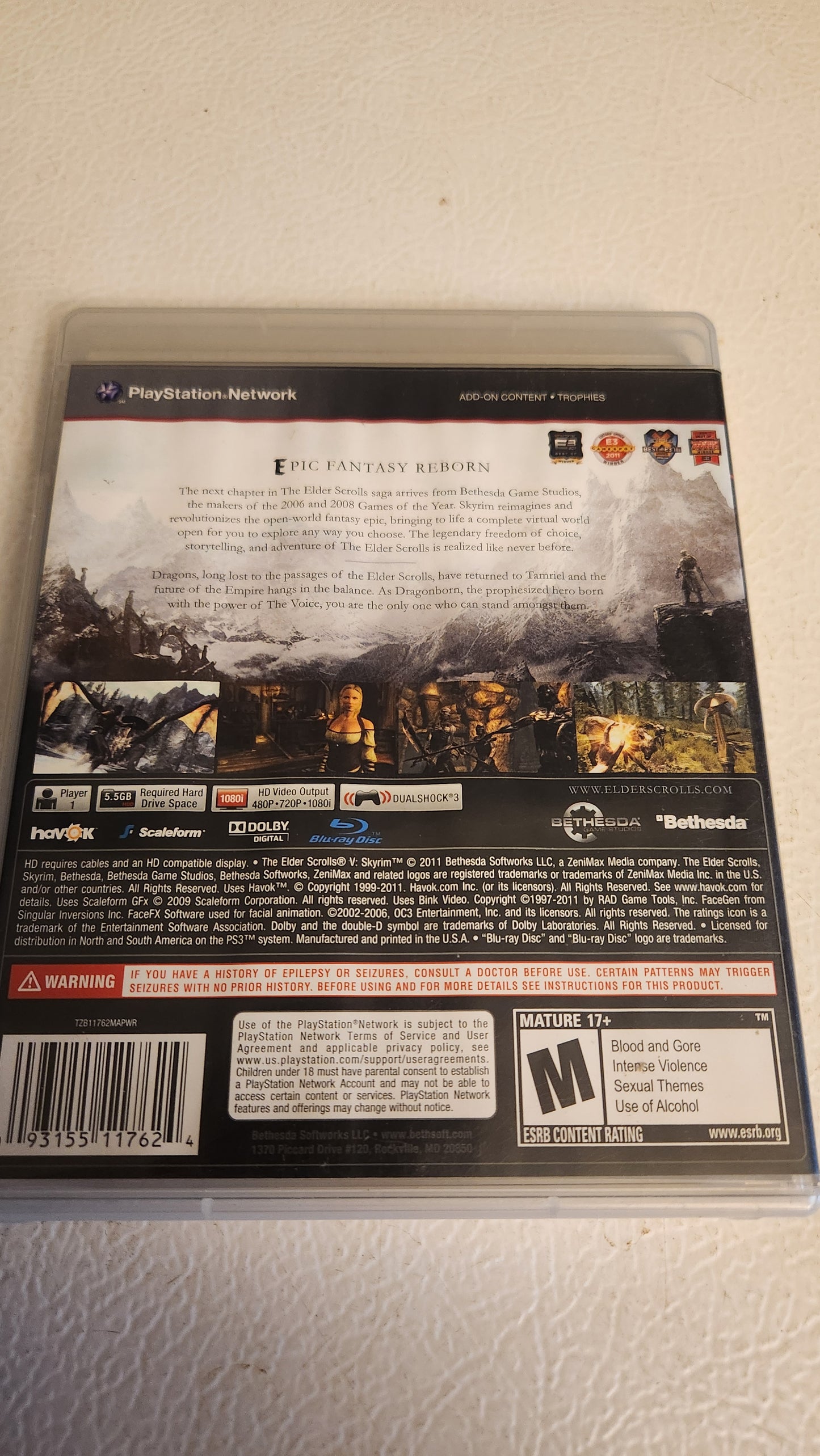 The Elder Scrolls V: Skyrim (PlayStation 3 PS3, 2011)