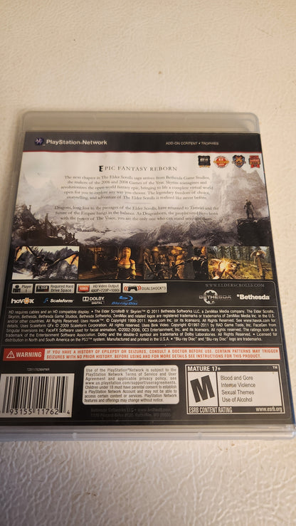 The Elder Scrolls V: Skyrim (PlayStation 3 PS3, 2011)