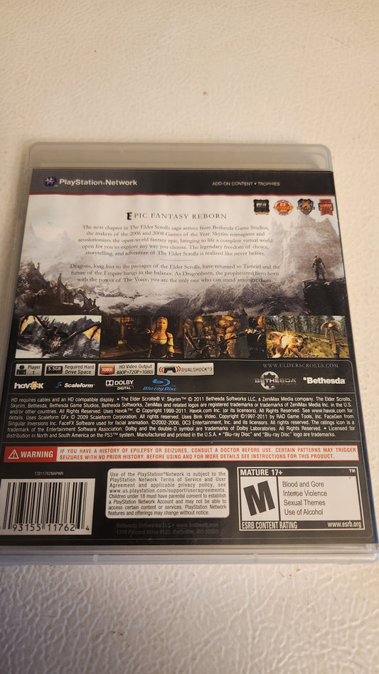 The Elder Scrolls V: Skyrim (PlayStation 3 PS3, 2011)