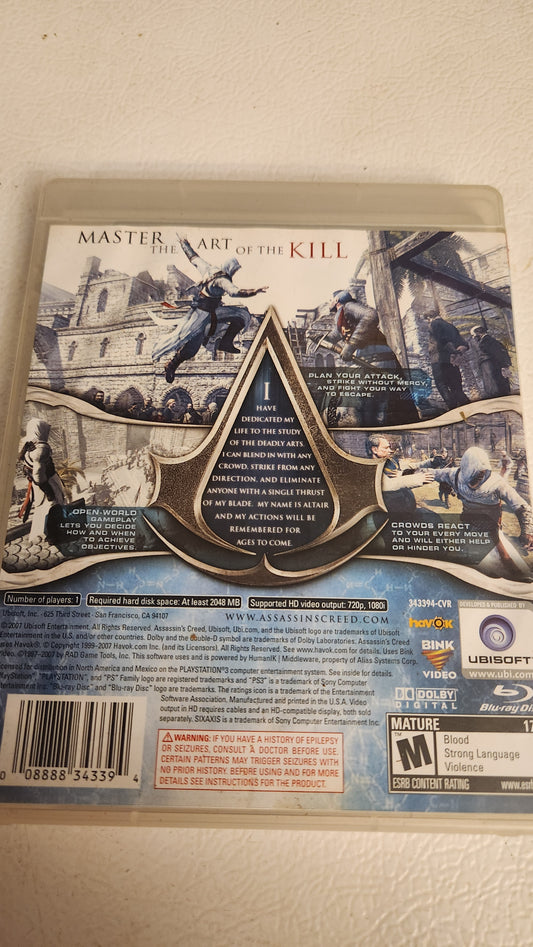 Assassin's Creed (PlayStation 3 PS3, 2007)