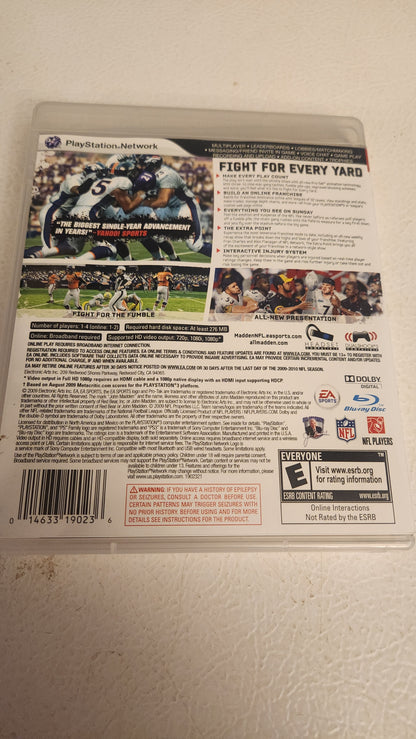 Madden NFL 10 (PlayStation 3 PS3, 2009)