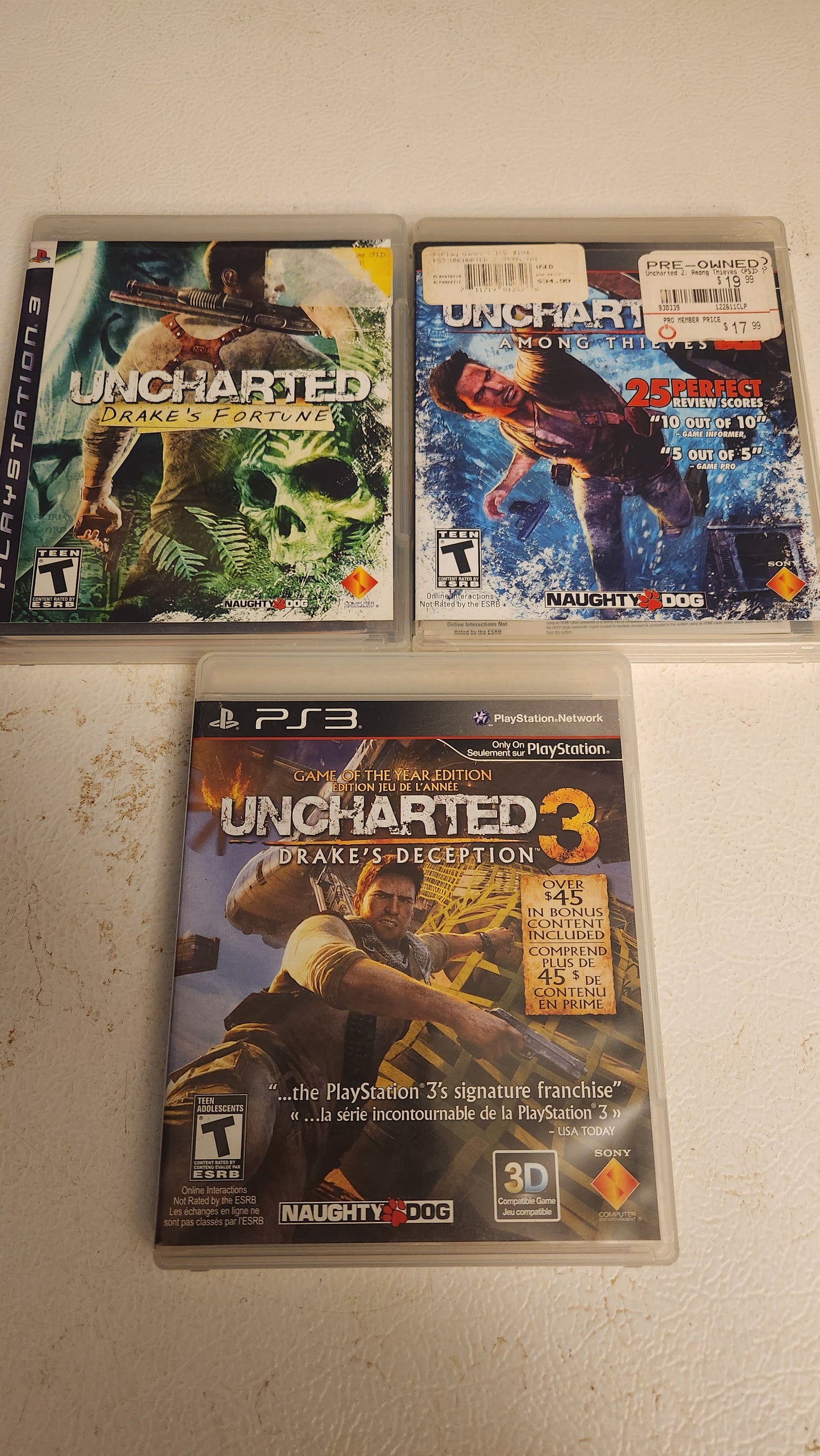 PS3 Uncharted Game Lot