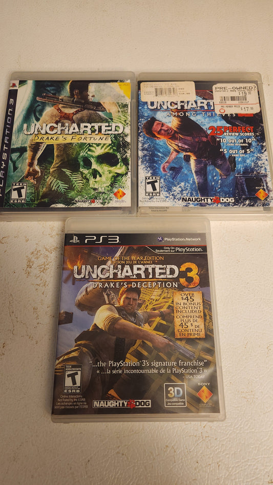 PS3 Uncharted Game Lot
