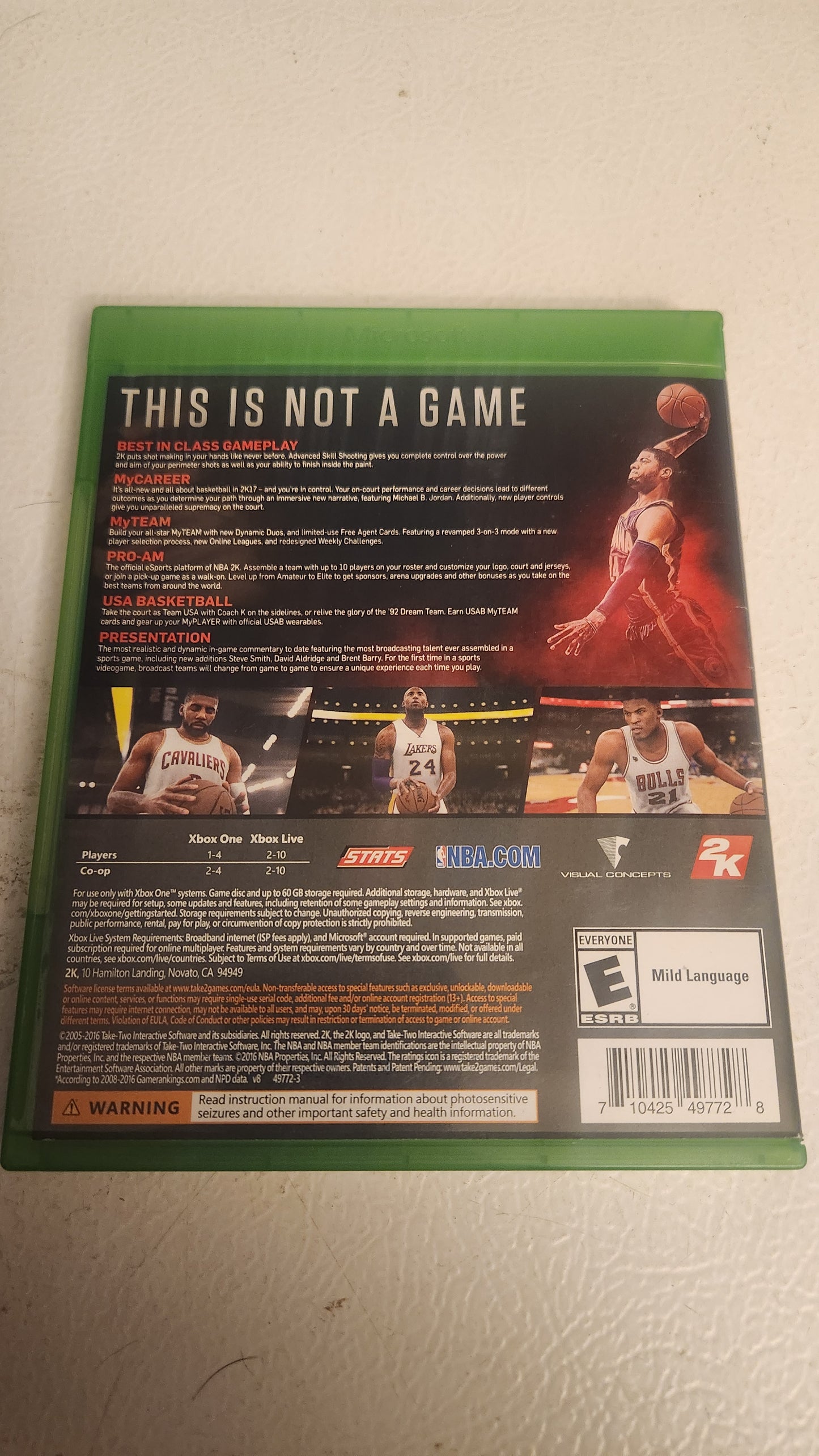 NBA 2K17 (Microsoft Xbox One, 2016)