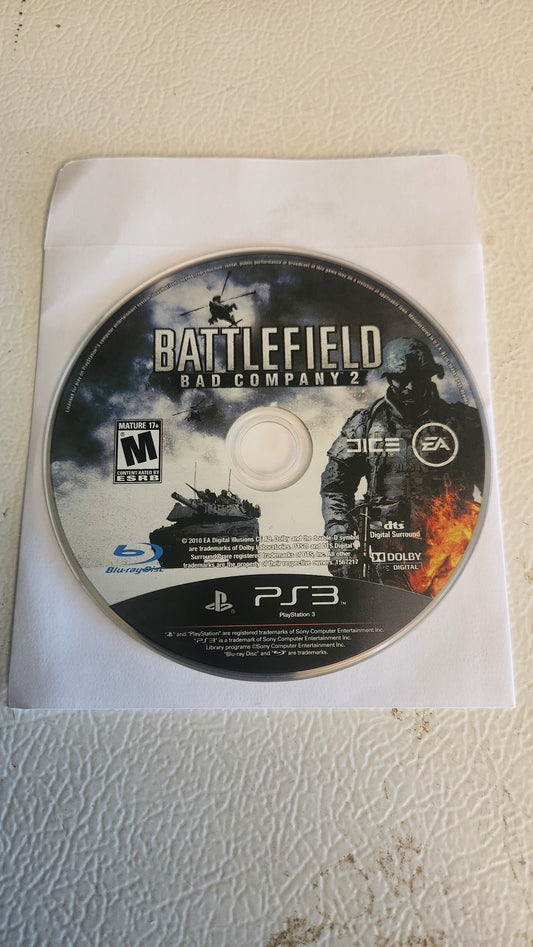 Battlefield: Bad Company 2 (PlayStation 3 PS3, 2010) DISC ONLY