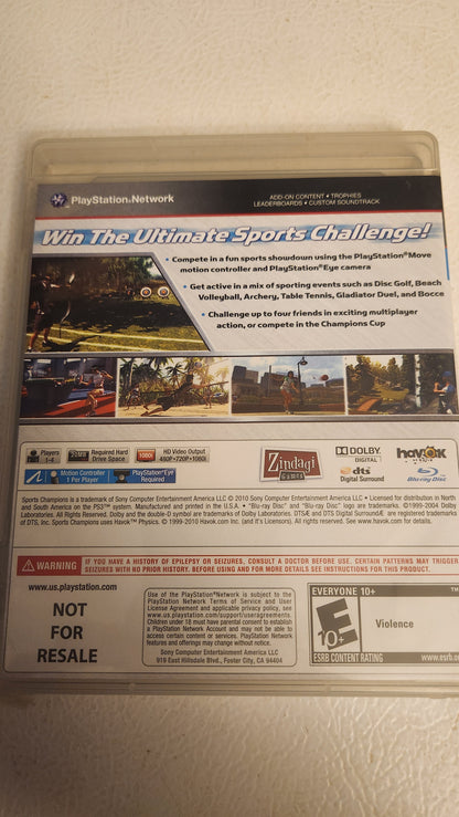Sports Champions (PlayStation 3 PS3, 2010)