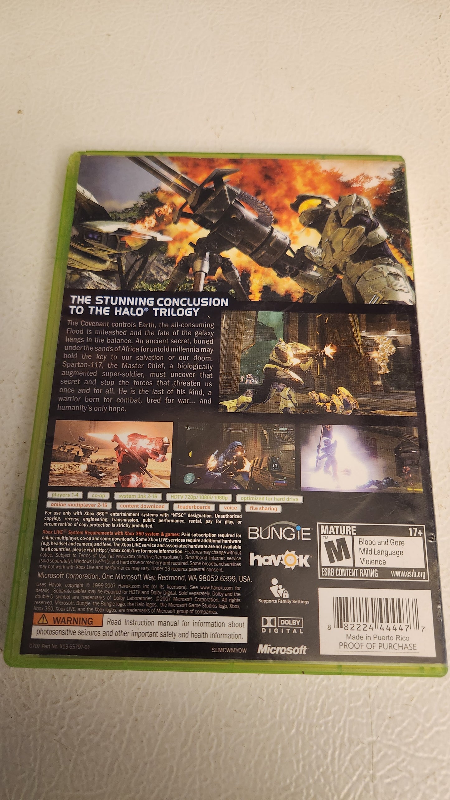Halo 3 CIB With Poster (Xbox 360, 2007)
