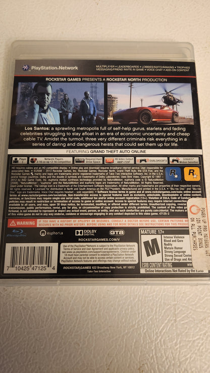 Grand Theft Auto V (PlayStation 3 PS3, 2013)
