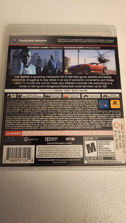 Grand Theft Auto V (PlayStation 3 PS3, 2013)