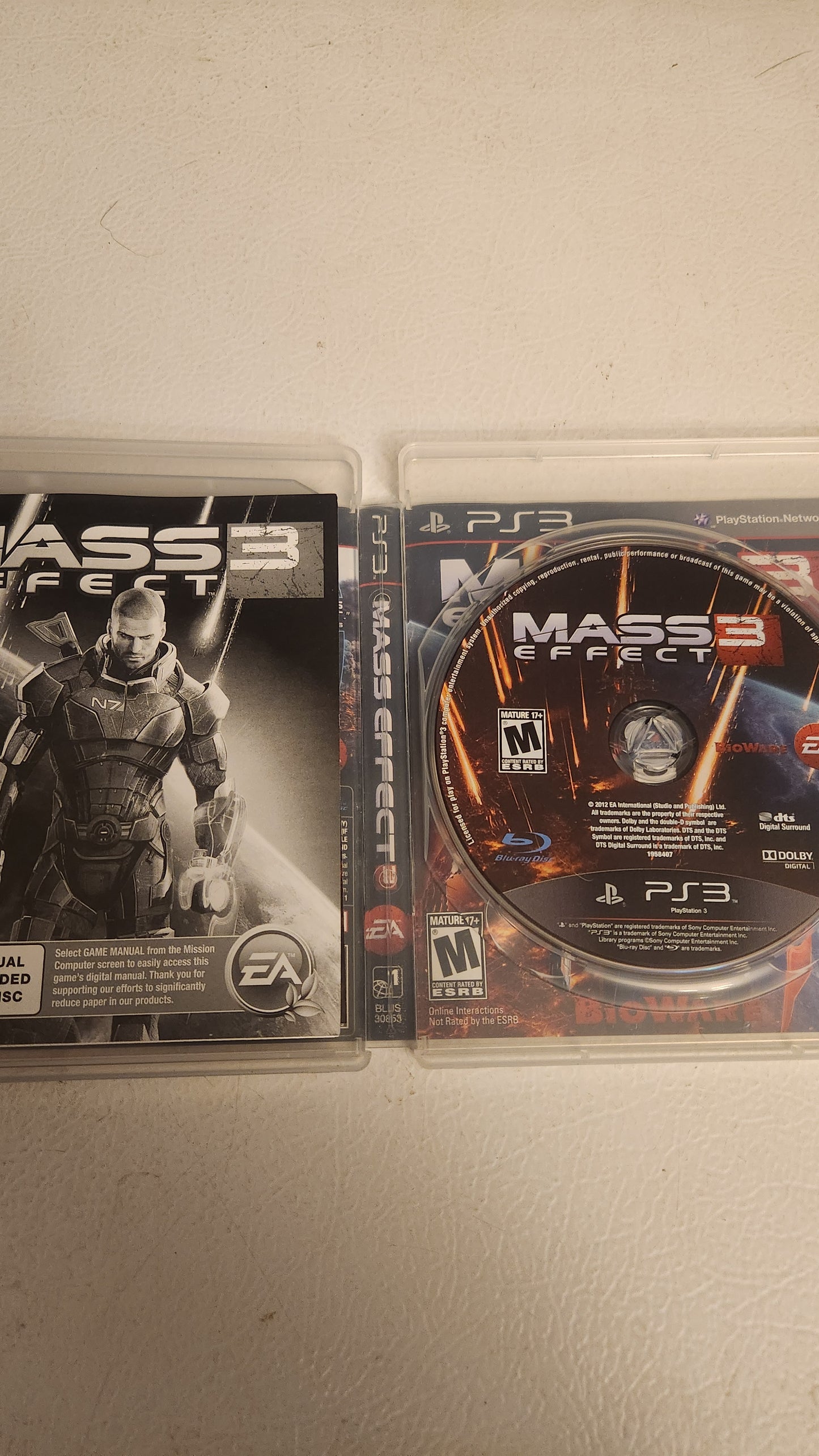 Mass Effect 3 (PlayStation 3 PS3, 2012)