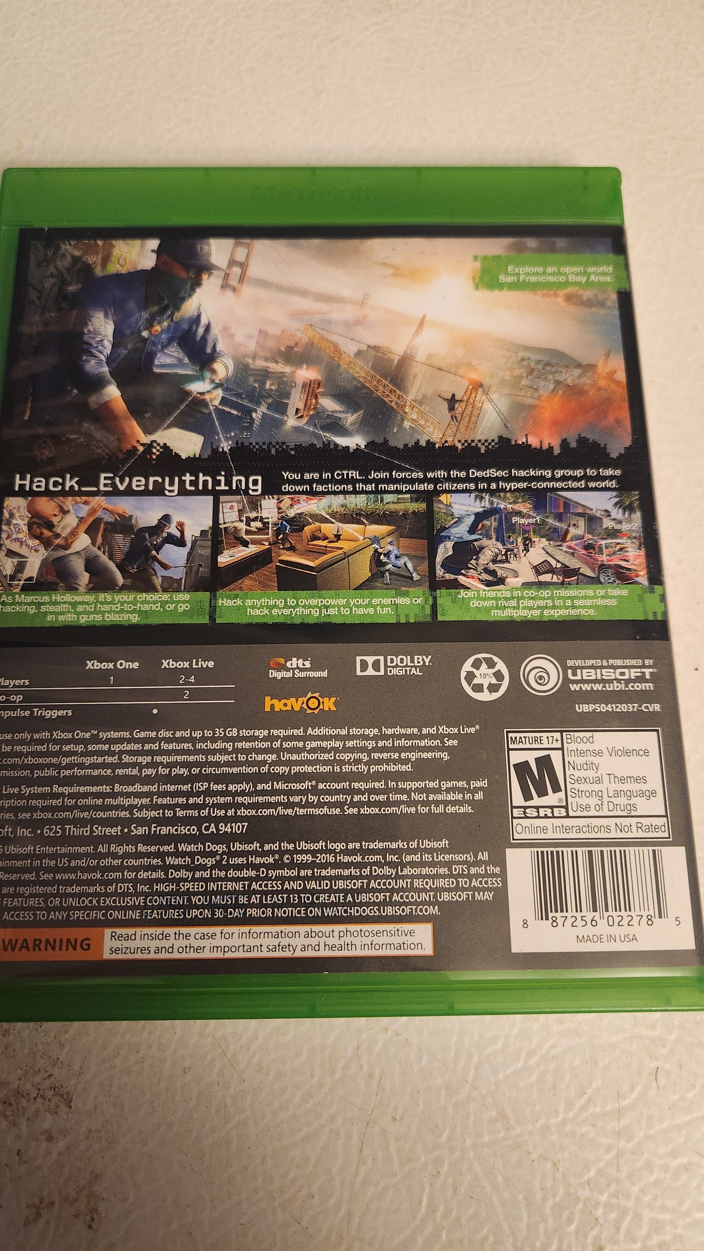 Watch Dogs 2 - Microsoft Xbox One