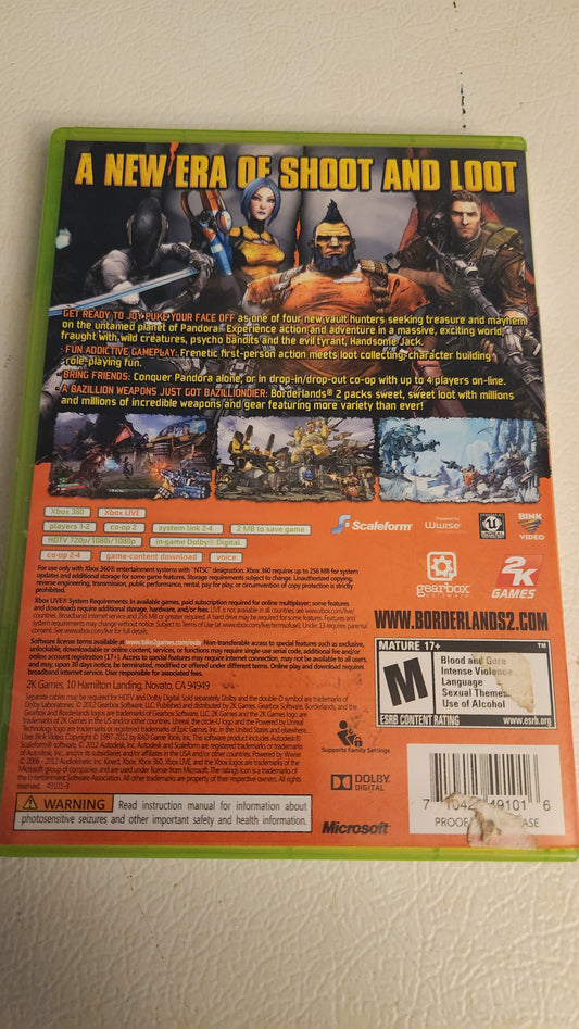 Borderlands 2 (Microsoft Xbox 360, 2012)